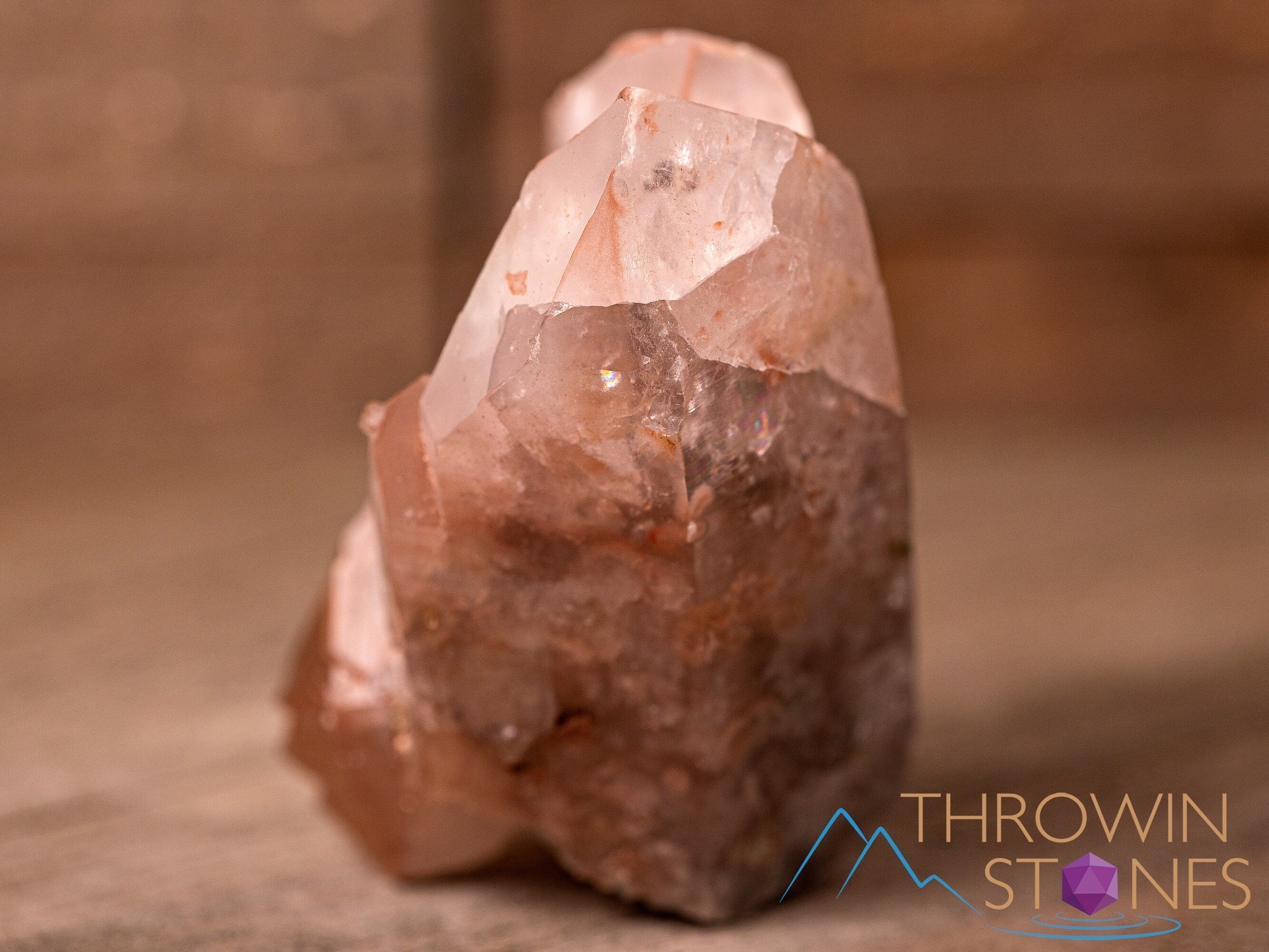Natural QUARTZ Raw Crystal Cluster with HEMATITE & KAOLINITE - Healing Stones for Home Decor, Spiritual Gifts, Meditation & Feng Shui - Perfect Housewarming Present & Positive Energy Decor (40884)