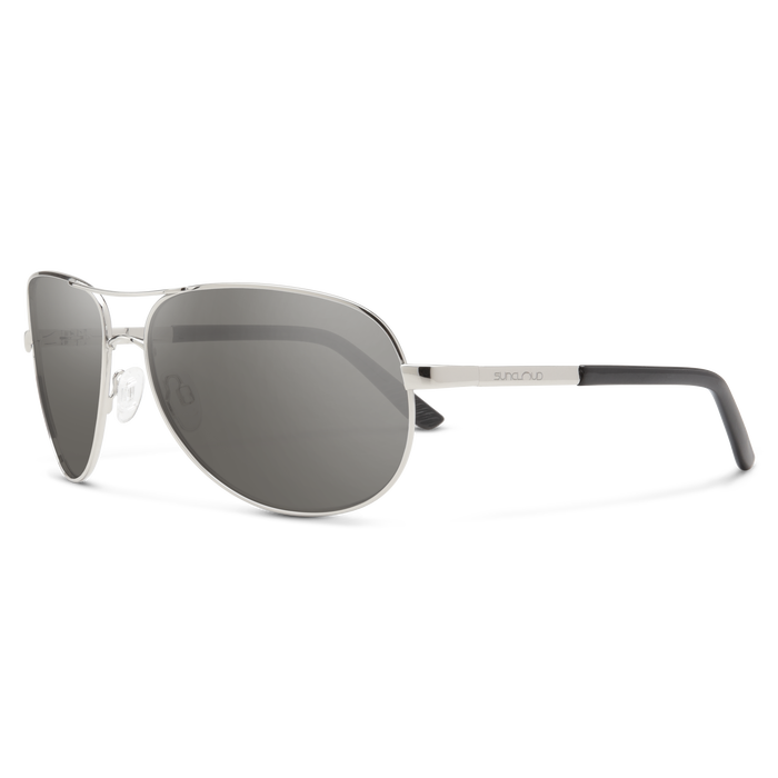 Aviator Sunglasses Silver Frame with Polarized Gray Lens - UV Protection for Driving, Outdoor Sports & Fashion