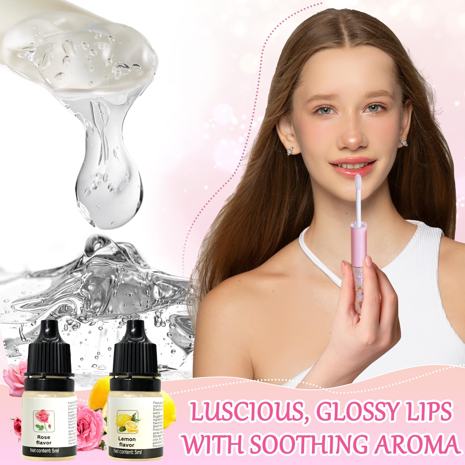 JCOOS DIY Lip Gloss Making Kit for Women & Teens - Includes Lip Oil, Moisturizing Base, Pigments & Tubes - Perfect for Beginners, Unique Gifts & Creative Beauty Projects - Great for Birthday Parties, Spa Days & Self-Care Activities