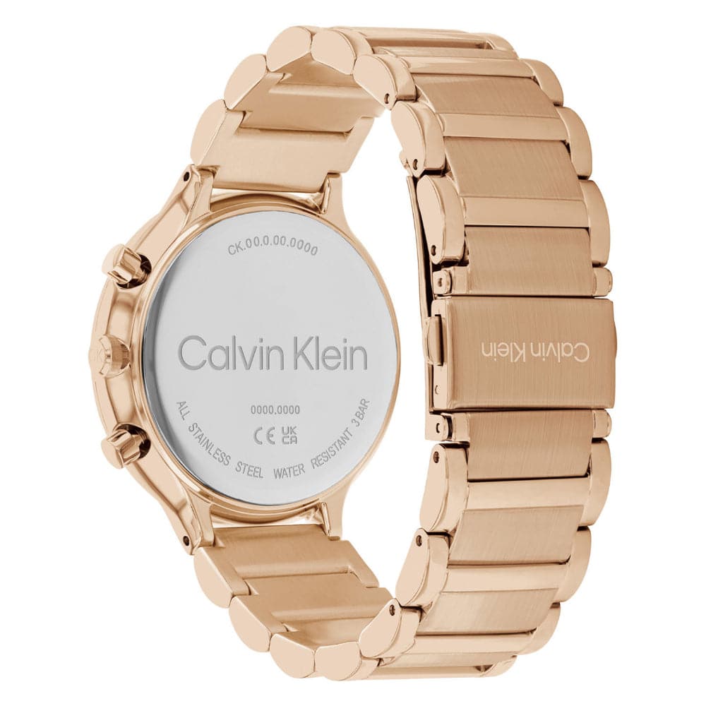 Calvin Klein Men's Chronograph Watch - Rose Gold Stainless Steel Strap, Model 25200241 | Elegant Dress Watch for Business & Formal Occasions