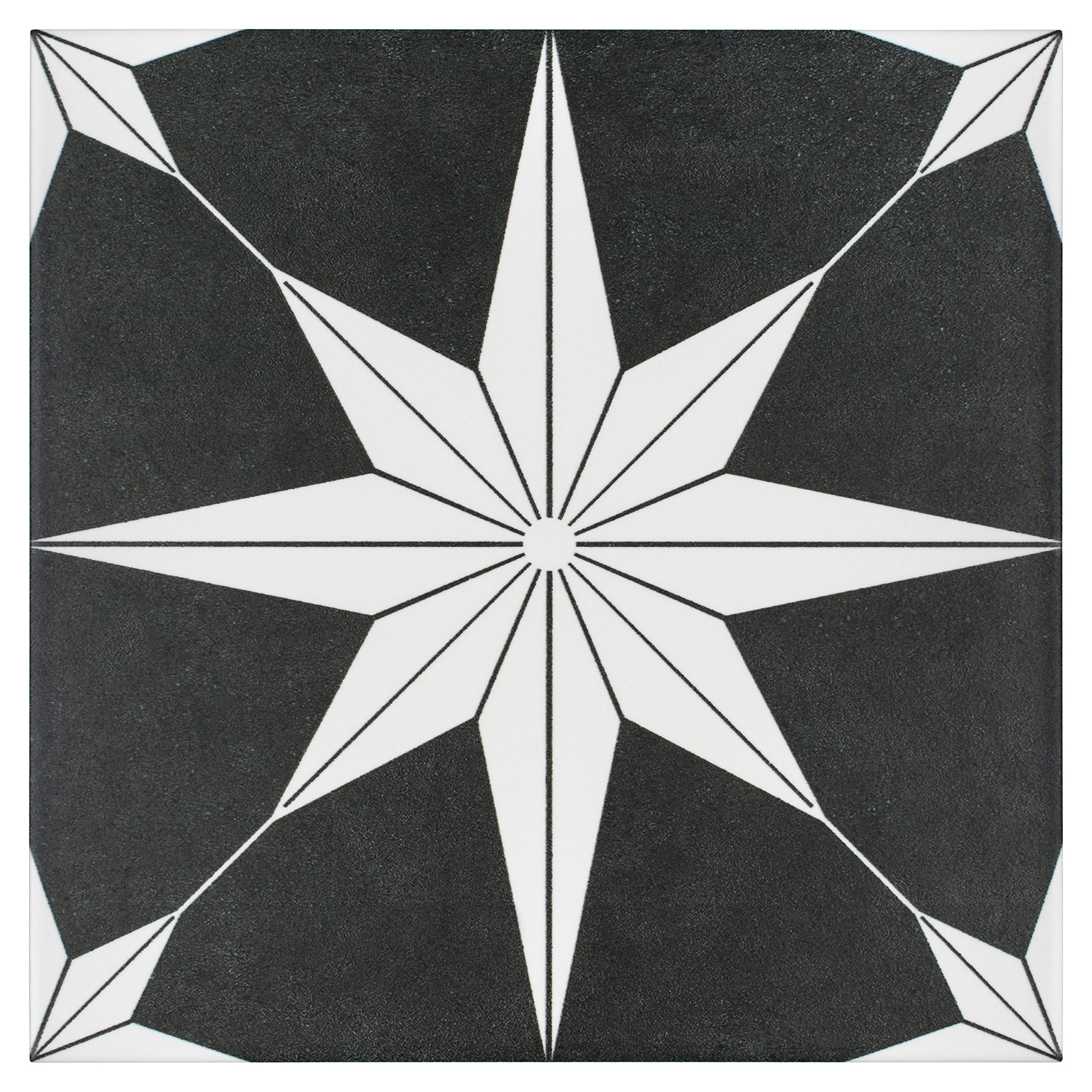 Merola Tile Stella Night 9.75x9.75 Inch Porcelain Floor & Wall Tile - Perfect for Bathroom, Kitchen Backsplash & Shower Walls