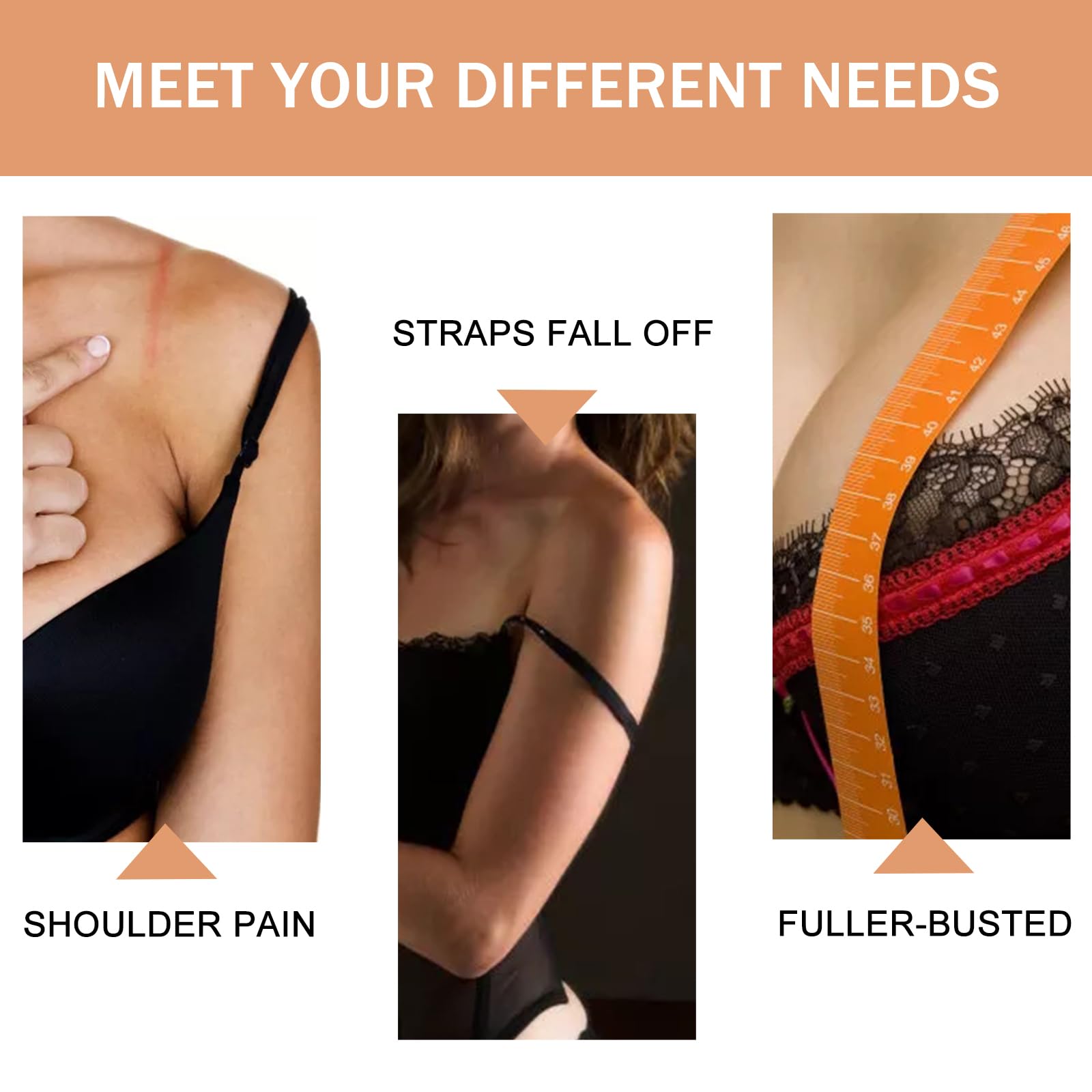 Women's Silicone Bra Strap Cushions - 2 Pairs Soft Non-Slip Shoulder Pads for Comfort & Support | Reduce Shoulder Discomfort | Perfect for Work, Travel & Everyday Wear