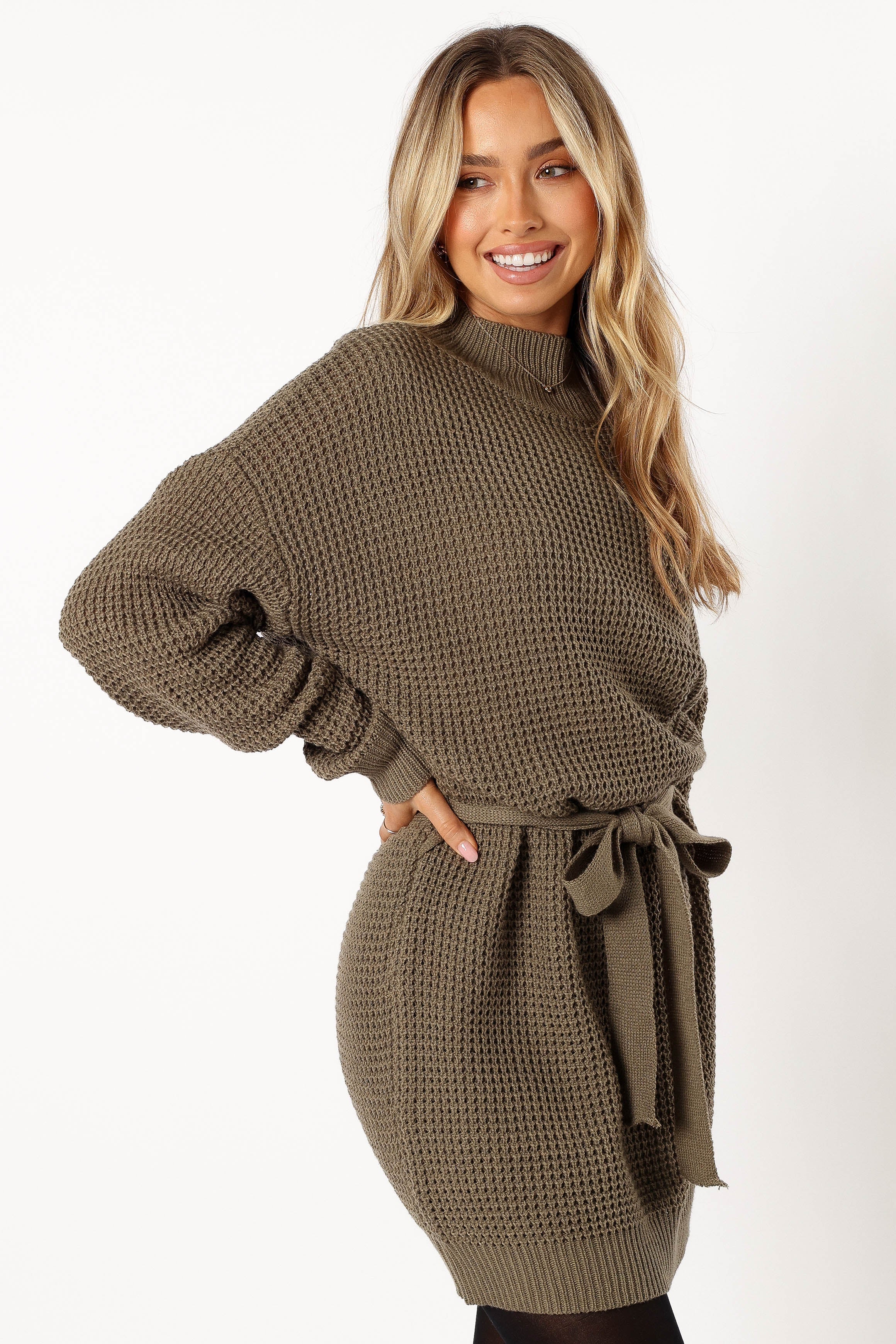 Cozette Long Sleeve Mini Dress for Women - Olive Green Bodycon Party Dress | Perfect for Night Out, Clubwear, Date Night & Special Occasions
