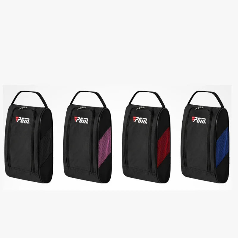 PGM Portable Mini Golf Shoe Bag - Lightweight Nylon Golf Ball Holder & Tee Organizer - Breathable Sports Accessories Pouch for Golfers | Perfect for Travel, Course & Storage