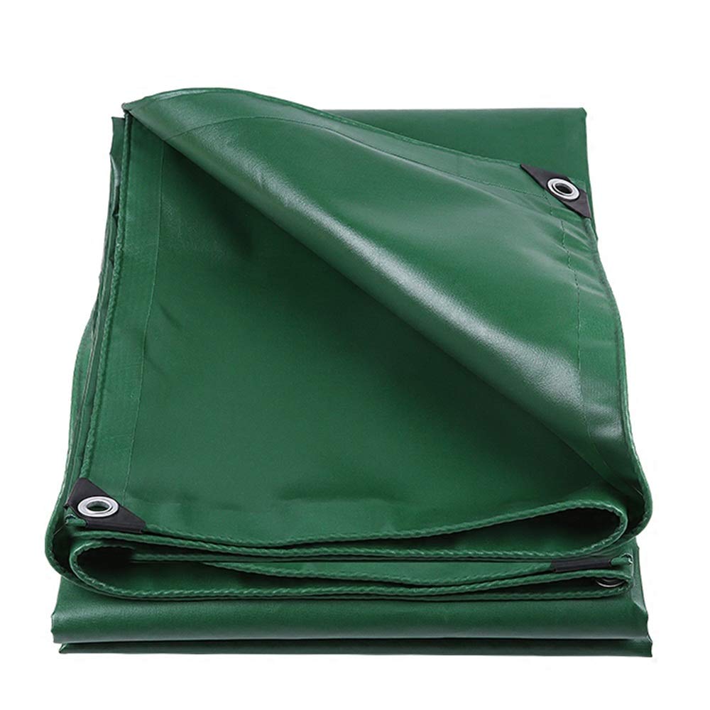 Heavy Duty Waterproof Tarpaulin 3x5m - 0.4mm Thick 530g/m² UV Resistant Outdoor Cover for Camping, Gardening, Truck & Equipment Protection (Green)