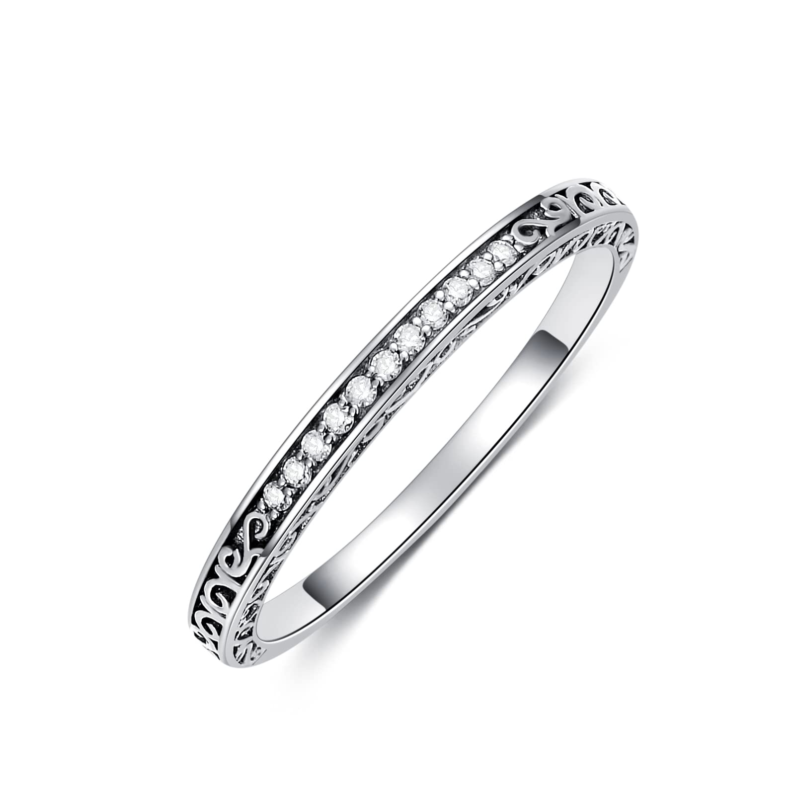 1.13 Carat (ctw) Moissanite Wedding Ring Set for Women - Vintage S925 Sterling Silver Bridal Set - Elegant Engagement & Wedding Band - Perfect for Proposals, Anniversaries, and Bridal Jewelry Gifts