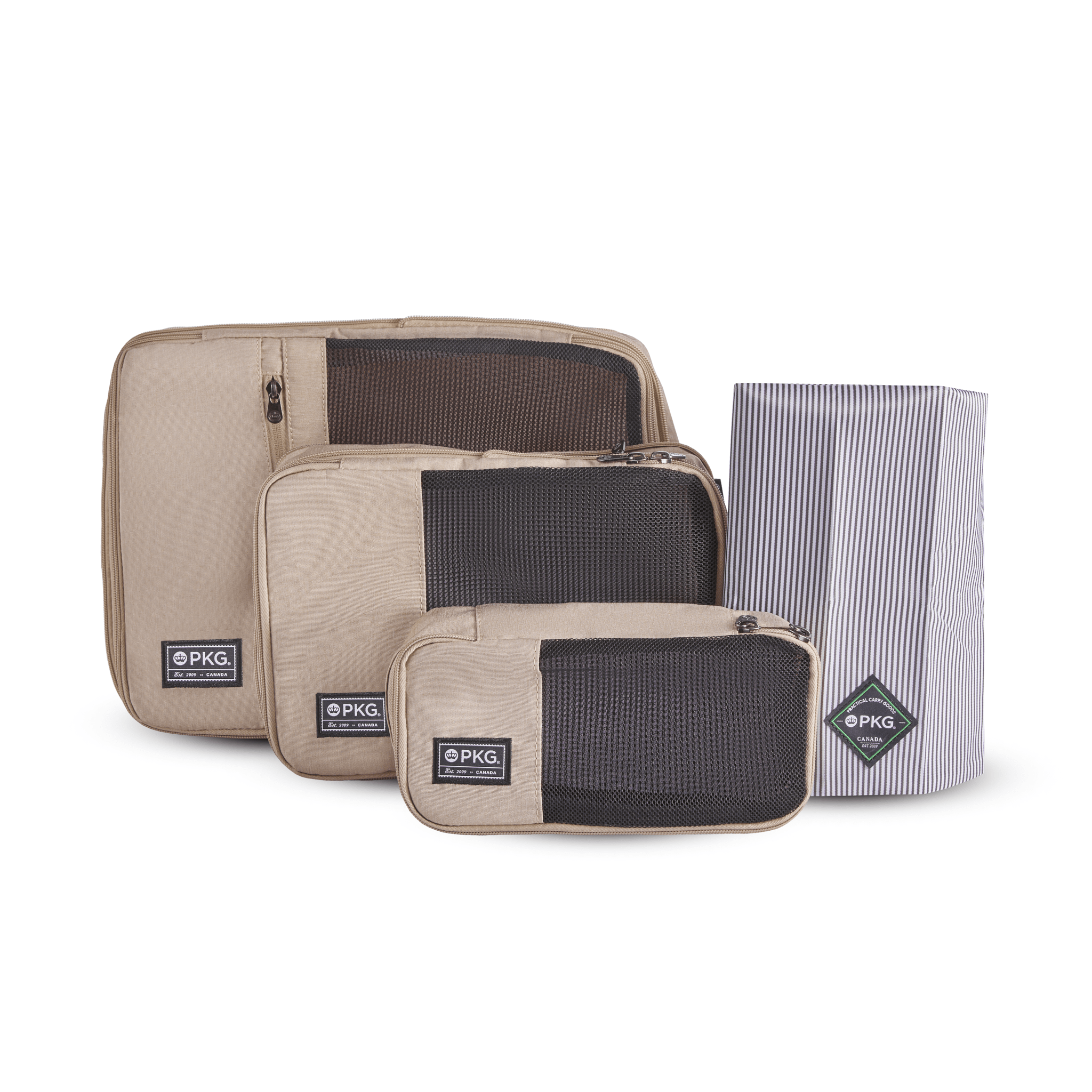 PKG UNION Compression Packing Cubes 3-Piece Set - Space Saving Travel Organizers for Suitcases & Backpacks | Perfect for Business Trips, Vacations & Weekend Getaways