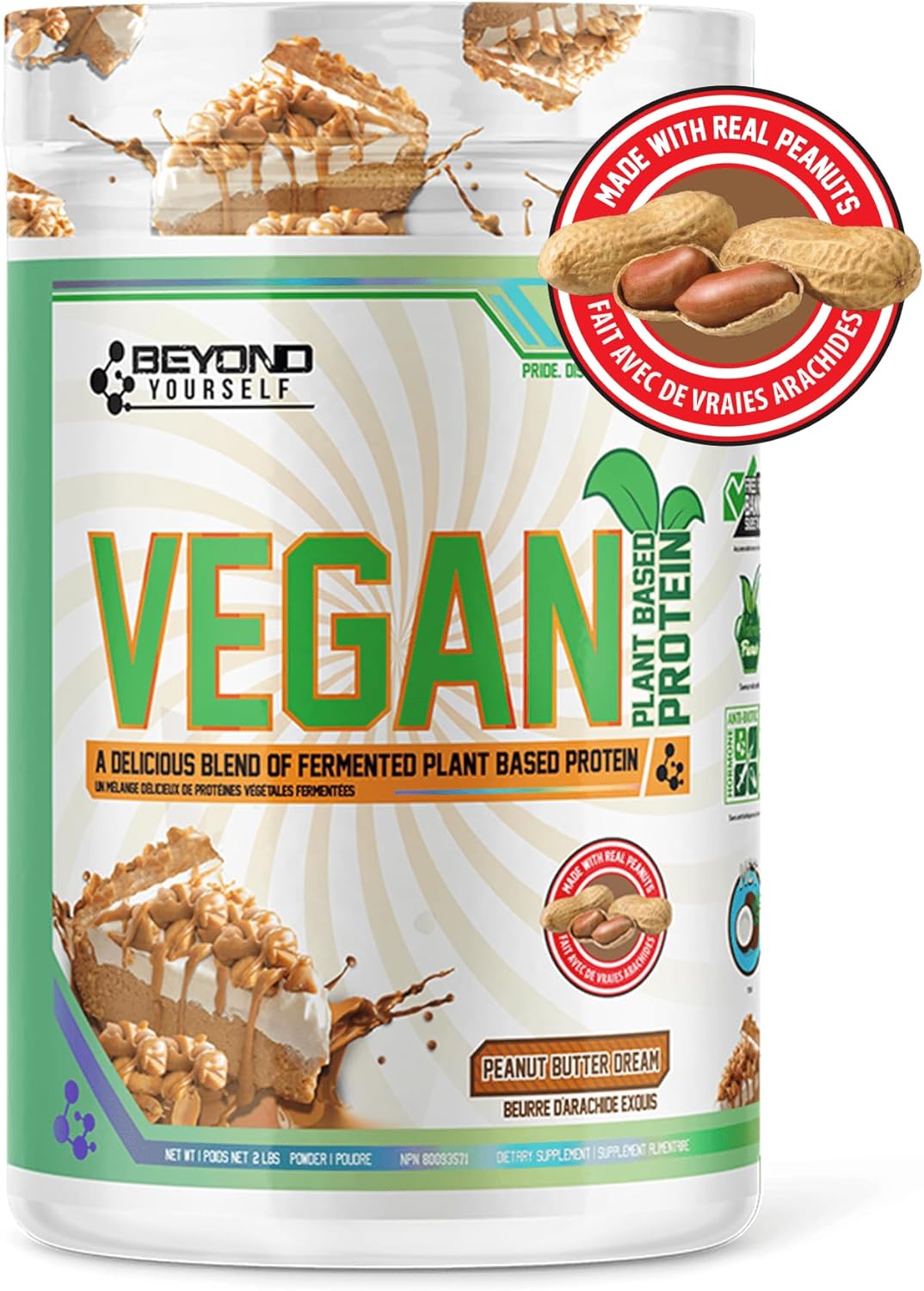 Beyond Yourself Vegan Protein Powder - 909g Plant-Based Protein for Muscle Recovery & Weight Loss | Ideal for Smoothies, Baking & Post-Workout Nutrition