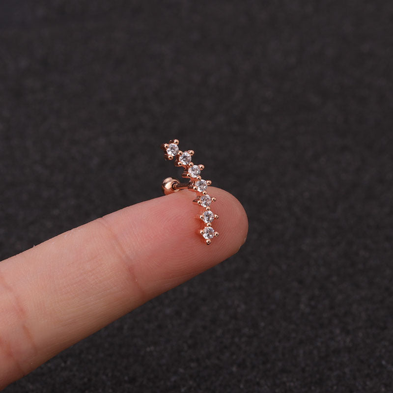 20G Cartilage Long Star Stud Earrings - Hypoallergenic Stainless Steel Body Jewelry for Women | Perfect for Piercing, Daily Wear & Special Occasions
