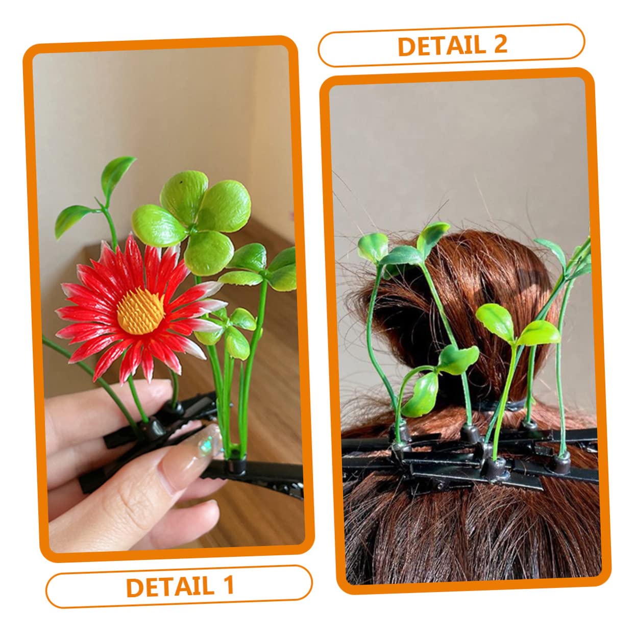 24pcs Kawaii Plant Hair Clips Set for Girls 8-12 | Cute Hair Accessories for School, Parties & Special Occasions | MERRYHAPY Hairpins for Daily Styling & Gifts