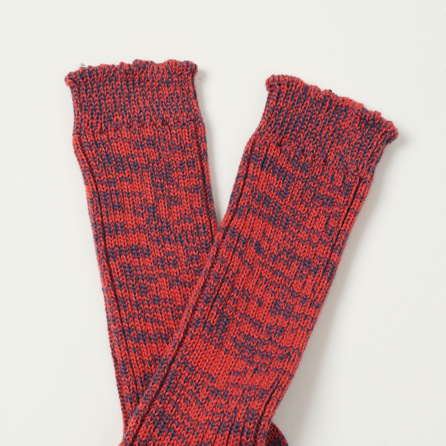 Merz b. Schwanen 271 Premium Cotton Socks - Navy/Red Striped Crew Socks for Men - Comfortable Everyday Wear for Work, Casual & Outdoor Activities