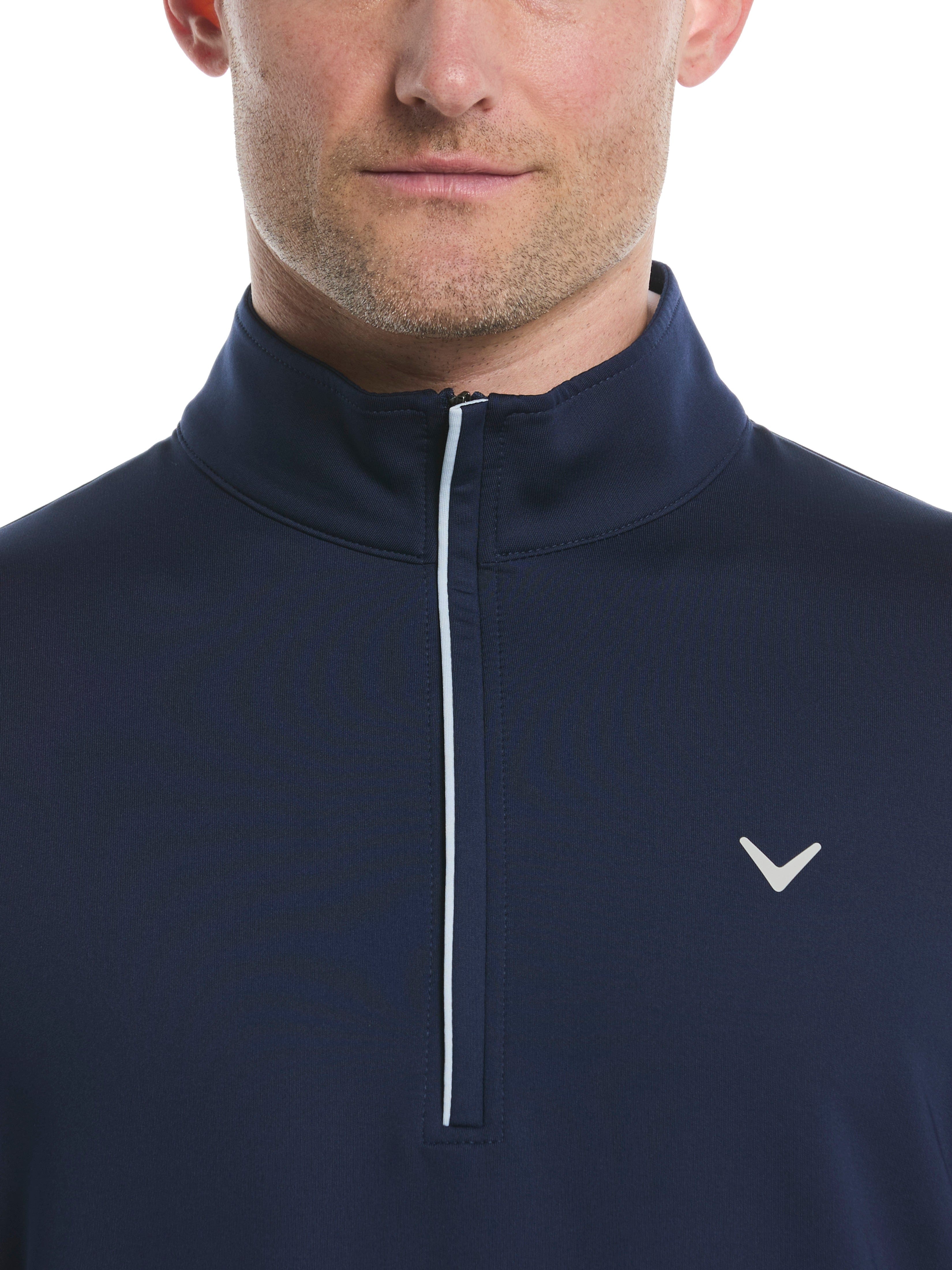 Men's Solid Color 1/4 Zip Pullover Sweatshirt - Lightweight Casual Knit Top for Outdoor Activities & Layering