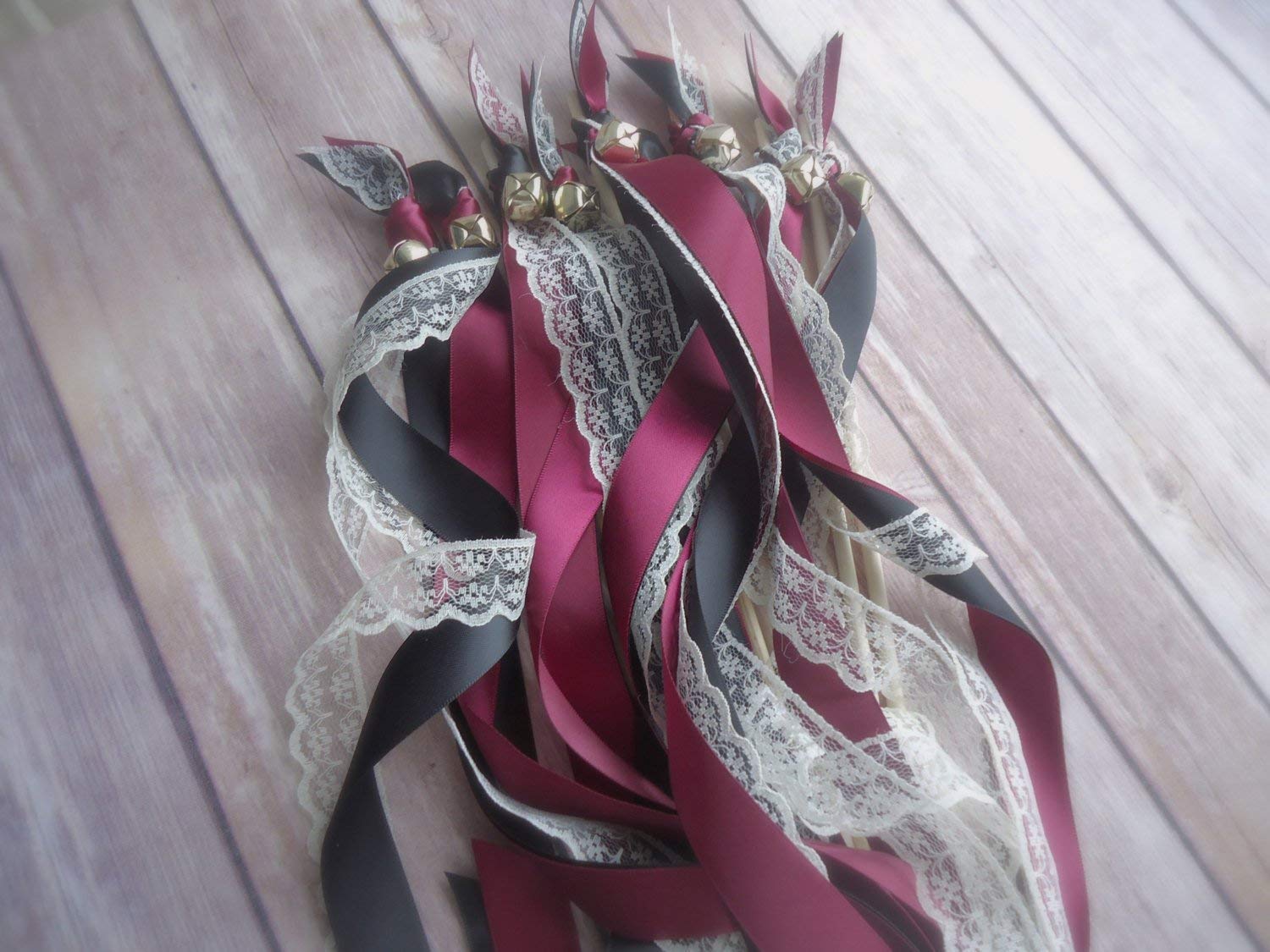 100 Pack Wedding Wands with Ribbons - Bulk Wedding Send Off Decorations for Ceremony Exit, Bridal Shower Favors - Perfect for Outdoor Weddings, Receptions & Romantic Celebrations