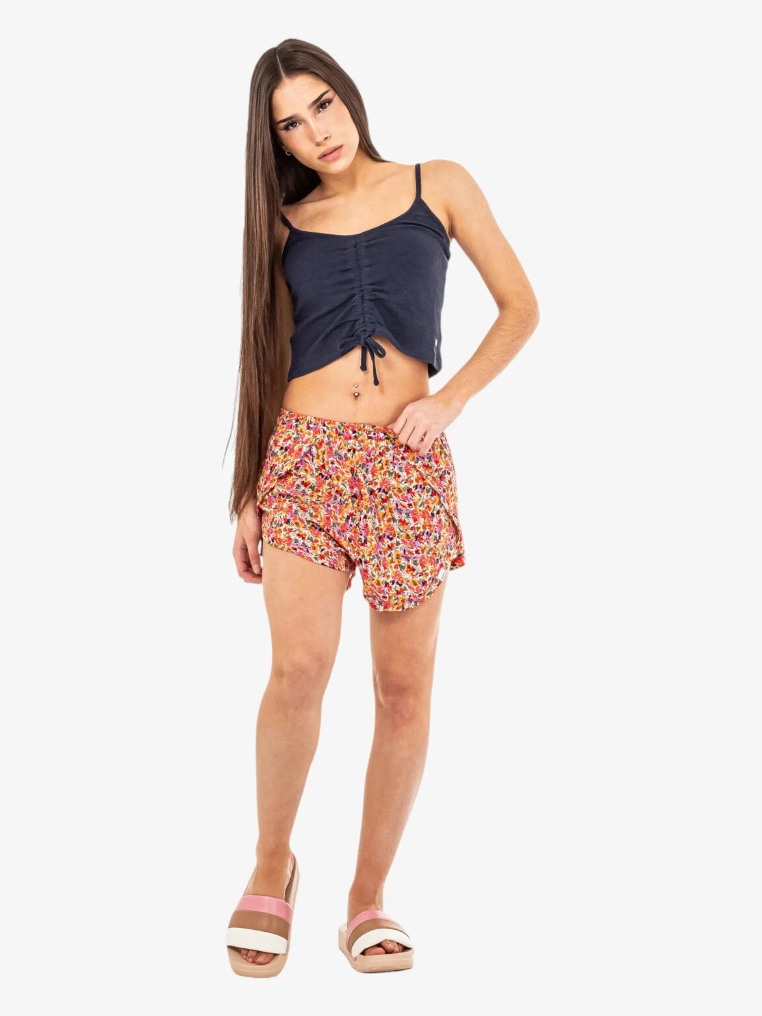 Roxy Tropical Sundance Floral Print Shorts - Women's Casual Summer Beach Shorts for Vacation, Surfing & Outdoor Activities