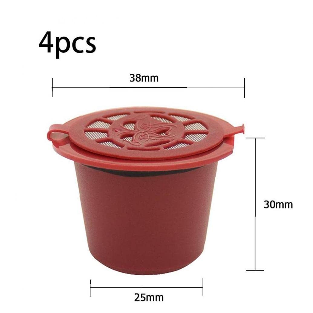 Refillable Coffee Capsules 4-Pack - Reusable Coffee Filter Baskets for Nespresso Machines | Eco-Friendly & Durable | Perfect for Home, Office & Travel Use