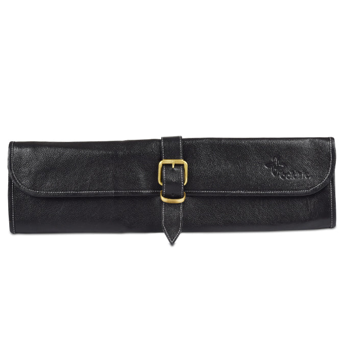 Boldric Leather Knife Roll with 8 Pockets - Professional Chef Knife Organizer for Kitchen, Travel & Culinary School Use