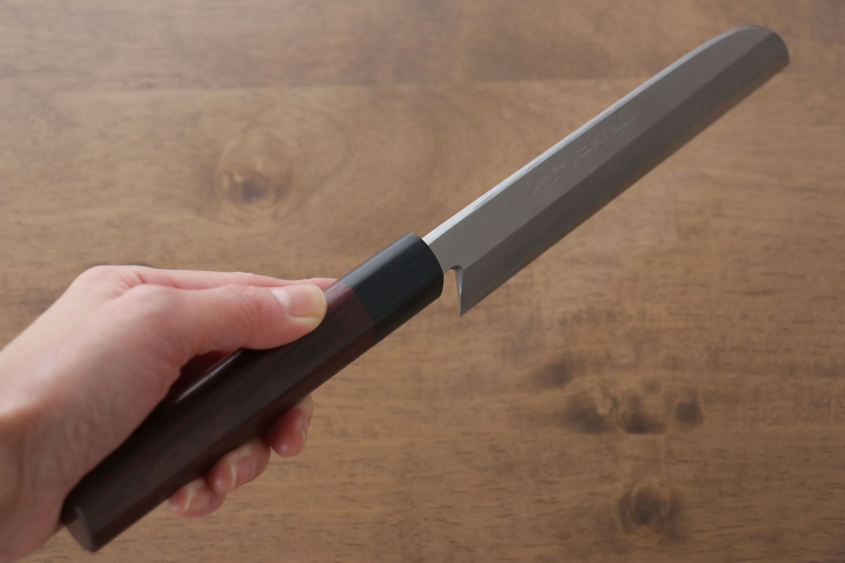 Jikko White Steel No.2 Kamagata Usuba Japanese Chef Knife 165mm with Premium Shitan Handle - Perfect for Sushi, Vegetables & Precision Cutting