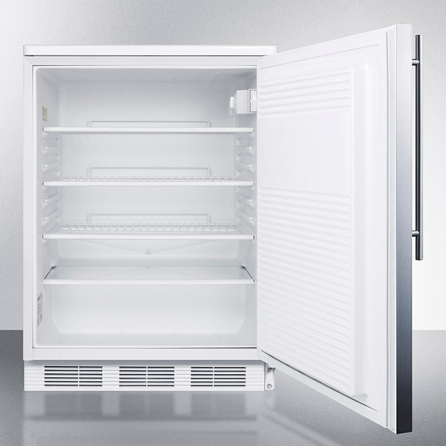 Accucold 24 Inch Wide All Refrigerator - Slim Handle Design FF7LWSSHV | Compact Cooling for Small Spaces, Apartments, Dorms & Offices