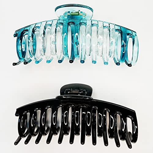 teal blue and black