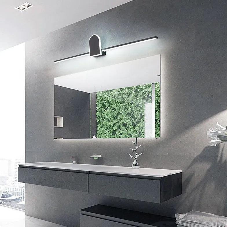 Modern Geometric LED Linear Bathroom Mirror Light - Energy Efficient Vanity Lighting for Makeup & Shaving - Perfect for Contemporary Bathrooms & Dressing Rooms