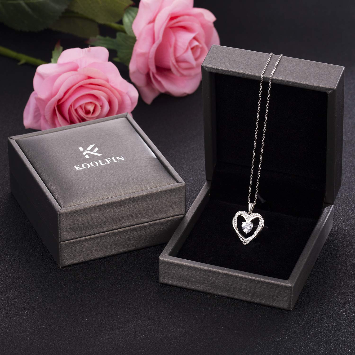 925 Sterling Silver Heart Necklace for Women - Elegant Dainty Heart Pendant Necklace for Mom, Wife, Girlfriend | Perfect Birthday Gift, Anniversary Present, Valentine's Day Jewelry | Everyday Wear, Date Night, Special Occasions