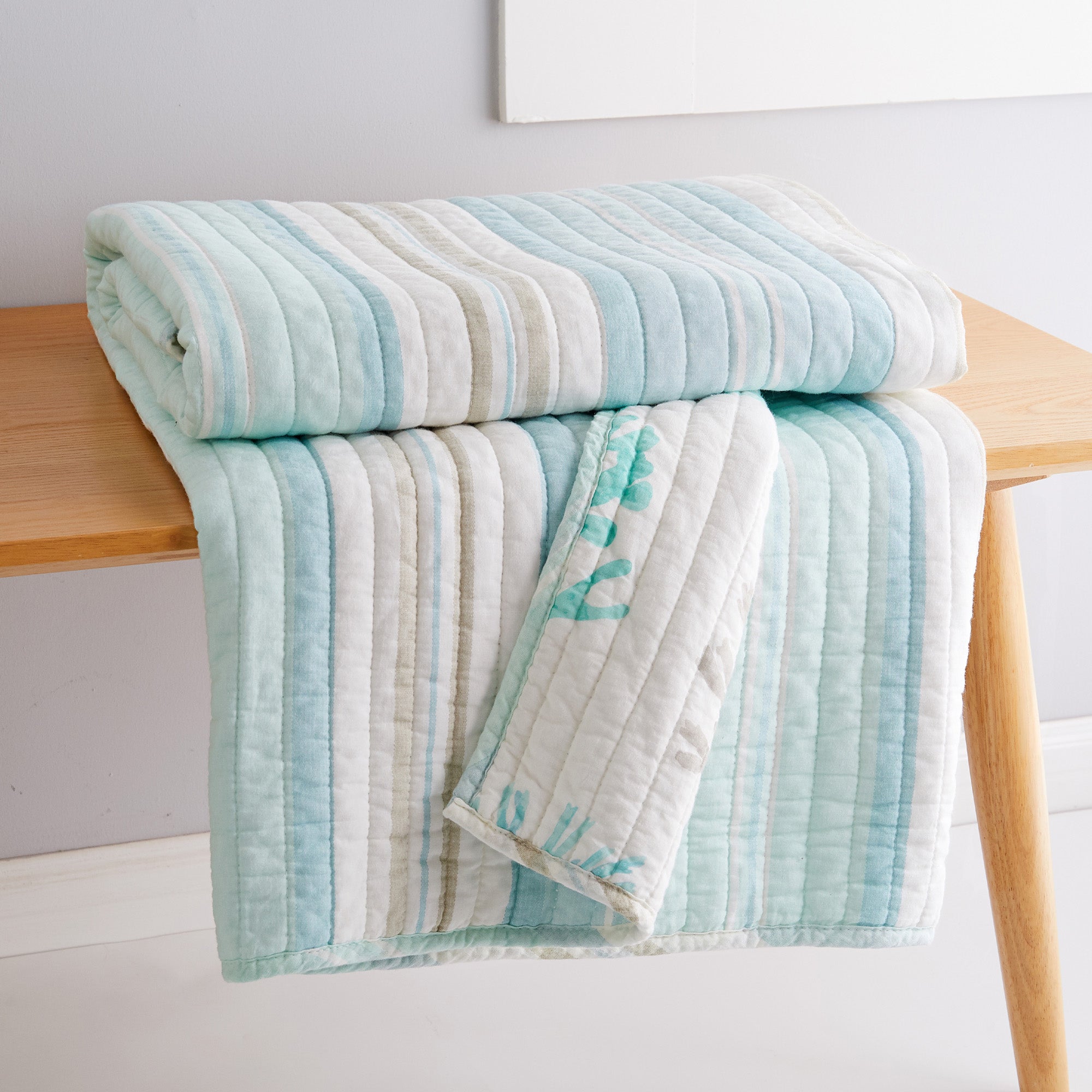 Stone Harbor Quilted Throw Blanket - Soft & Cozy Lightweight Bedspread for Couch, Sofa, Bed - Perfect for Living Room, Bedroom & Home Decor