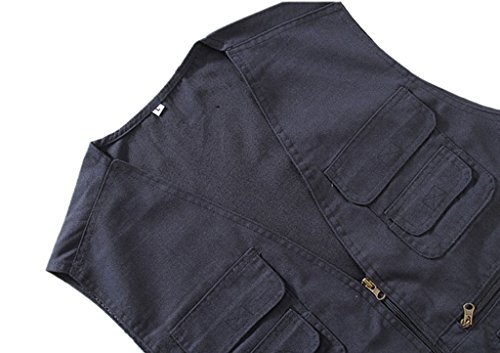 Men's Cotton Photography Director Work Vest with Multiple Pockets - Durable Utility Vest for Outdoor Shooting, Film Crew & Travel Adventures