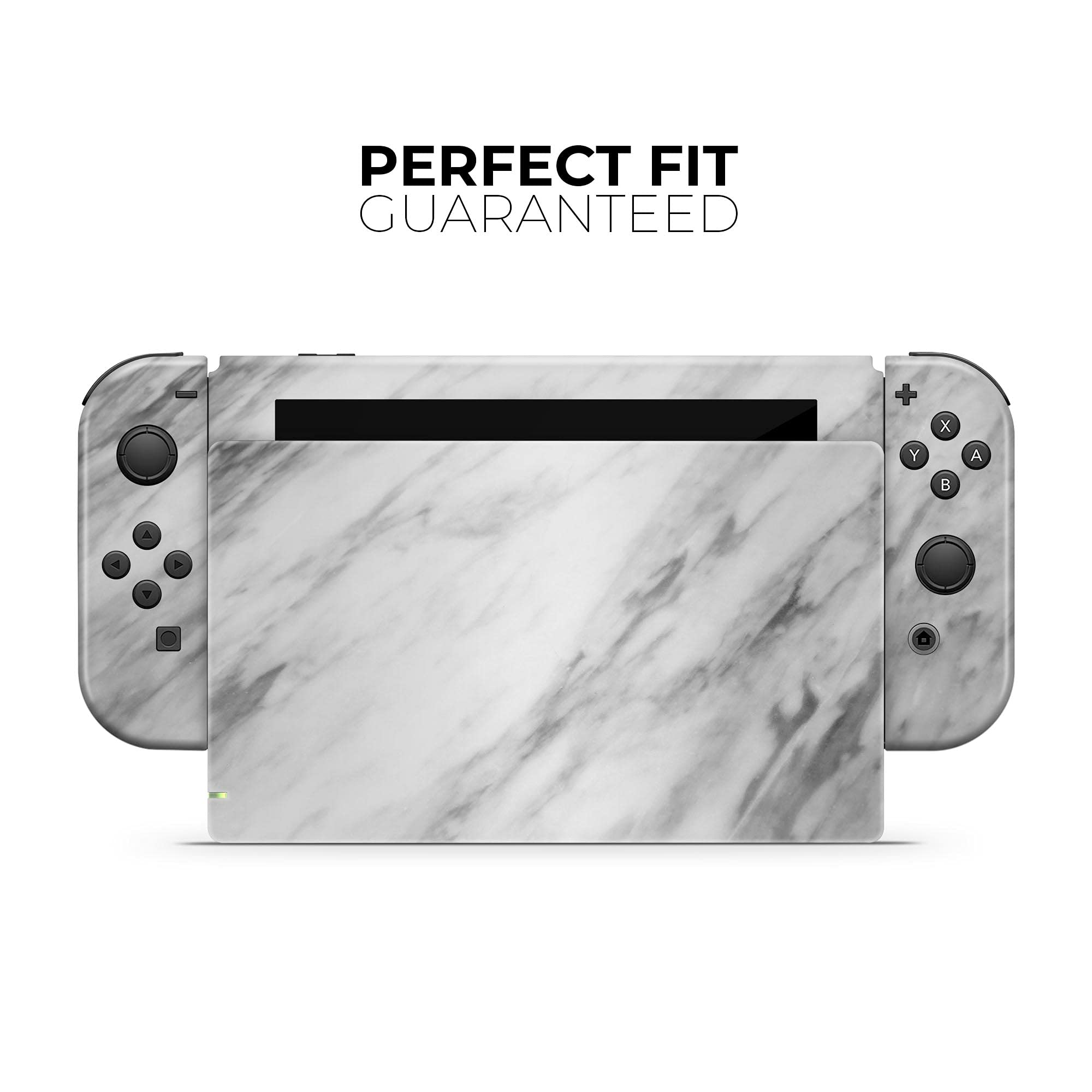 Nintendo Switch Console Bundle Compatible Skin Decal - Scratch-Resistant Removable Vinyl Wrap Cover - Slate Marble Design V10 - Perfect for Gaming Protection & Customization