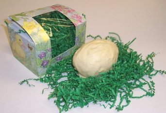 Scott's Cakes 1 Pound Peppermint Cream Filled Easter Egg - White Chocolate Covered Holiday Treat for Easter Gifts, Party Favors & Dessert Table