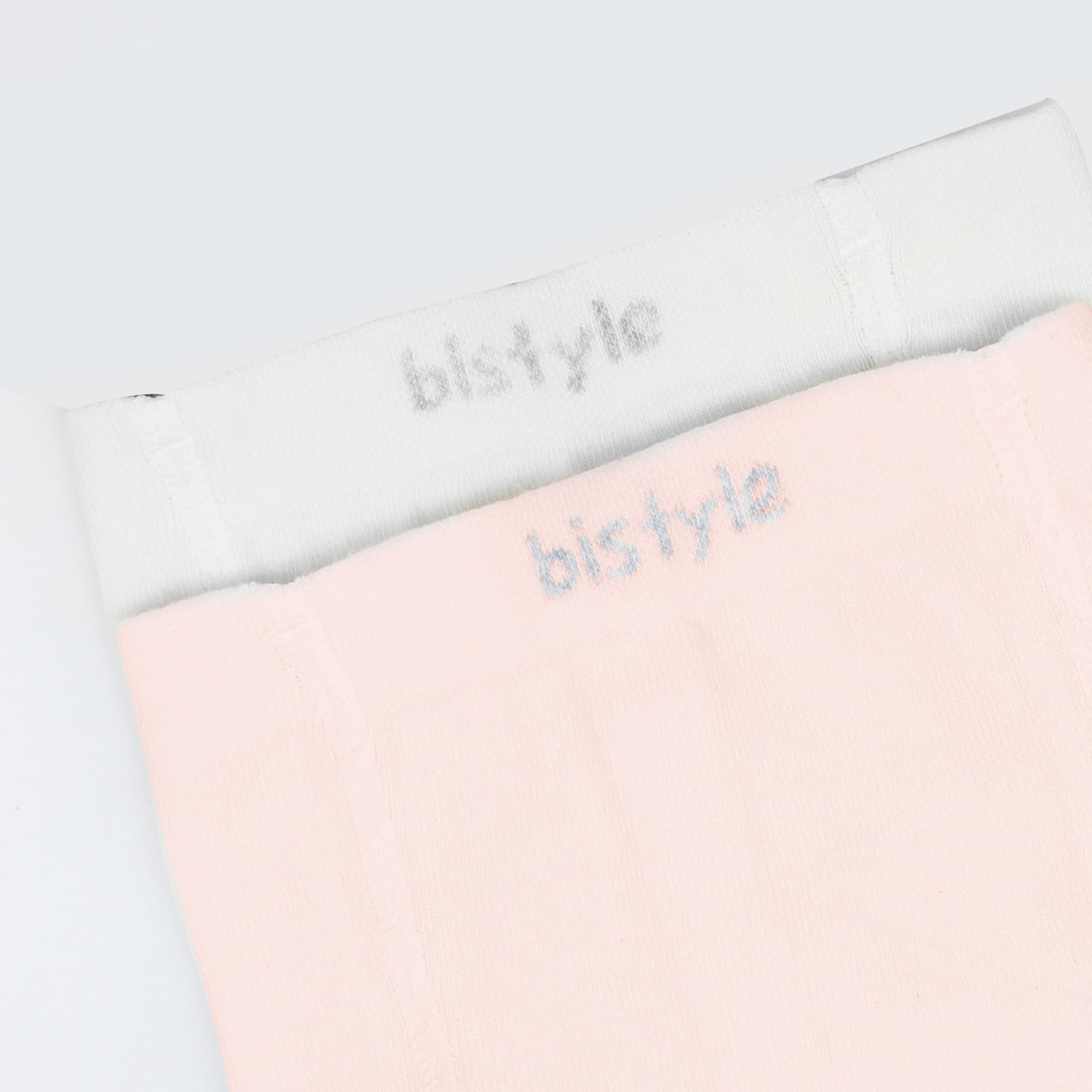 Bistyle Baby Girls Thick Leggings - 2 Pack Soft & Warm Organic Cotton Tights for Newborn, Infant & Toddler | Perfect for Winter, Playtime & Everyday Comfort