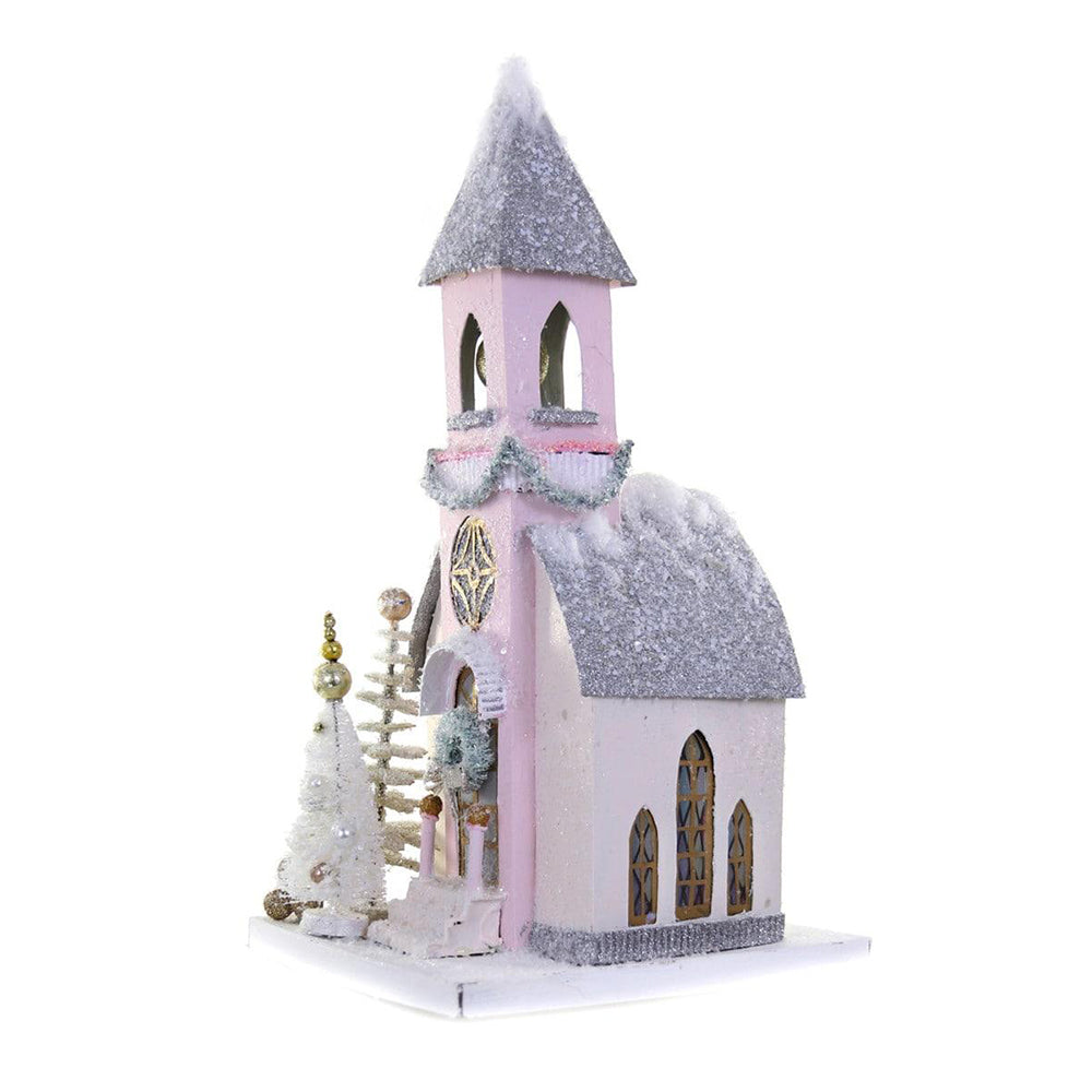 Vintage Bell Cardboard Model Putz - Handcrafted Christmas Village House Decor for Holiday Displays & Collectibles