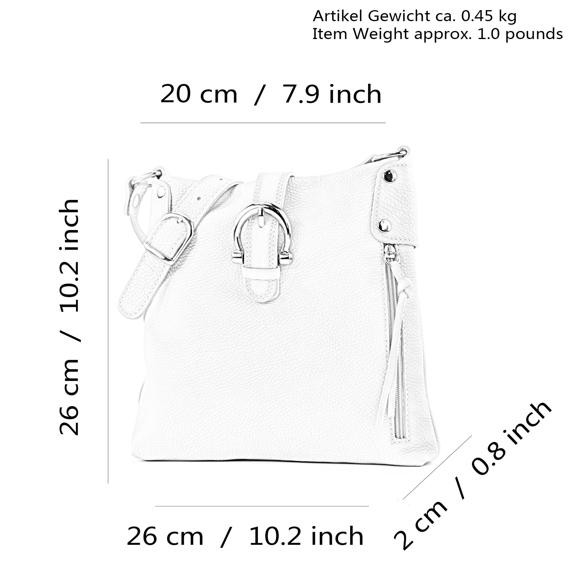Italian Genuine Leather Handbag for Women - Stylish Shoulder Bag & City Purse - Perfect for Work, Travel & Everyday Use
