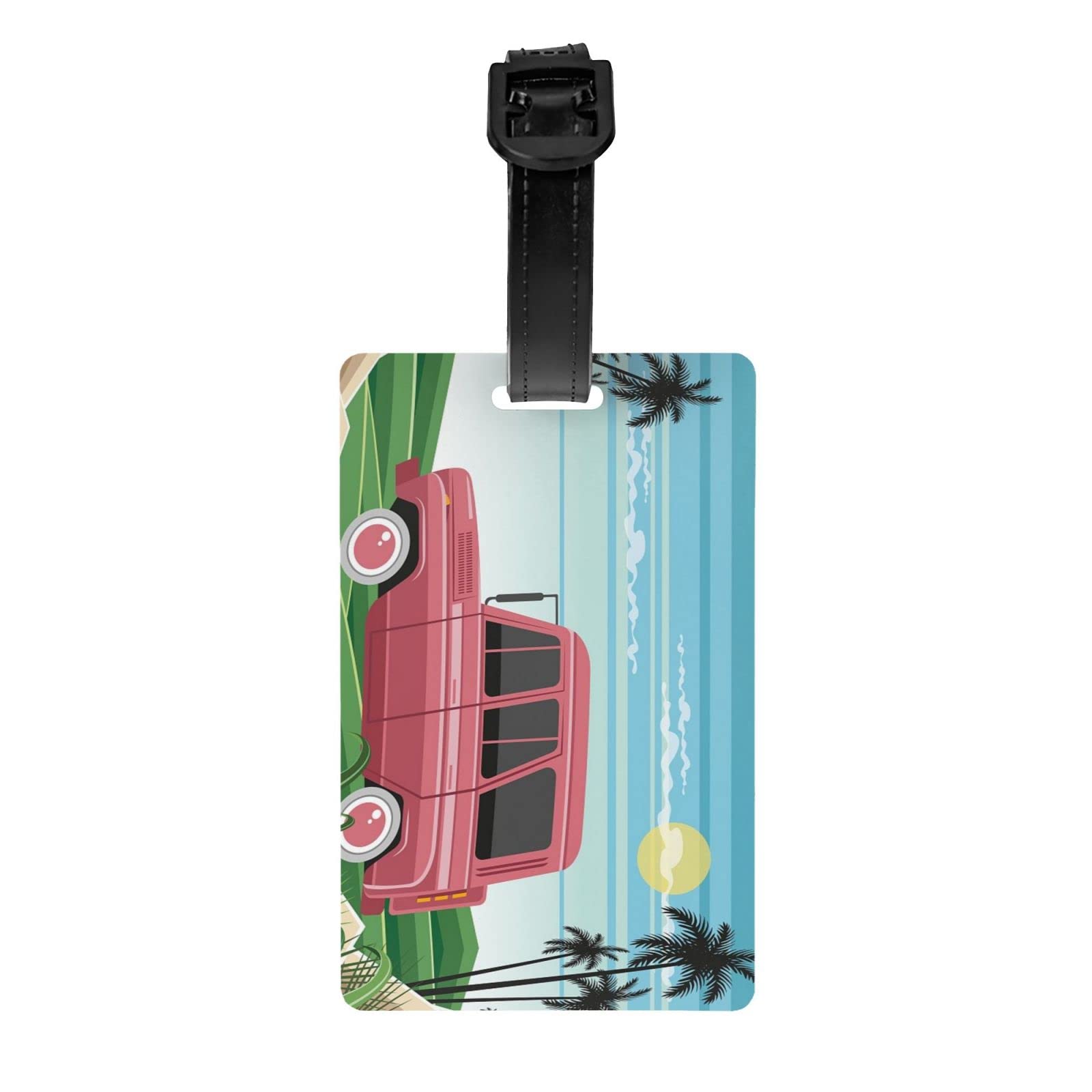 Durable PVC Pink Luggage Tags for Travel - Personalized Suitcase Labels & Baggage Identifiers | Perfect for Airports, Cruises, and Business Trips