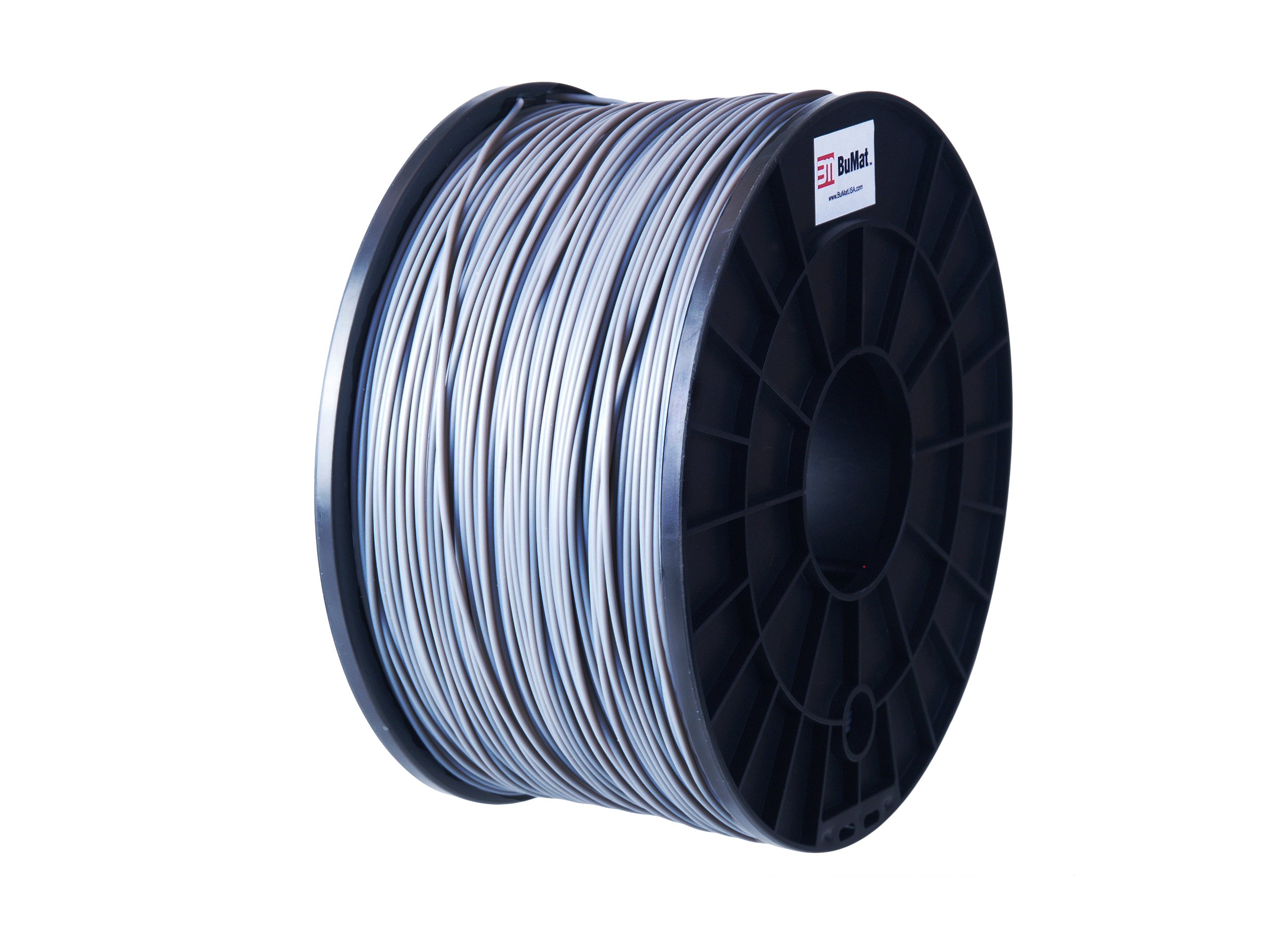 BuMat 1.75mm ABS 3D Printer Filament - 1kg (2.2lb) Gray Spool - High Strength, Low Warping for 3D Printing, DIY Projects, and Prototyping