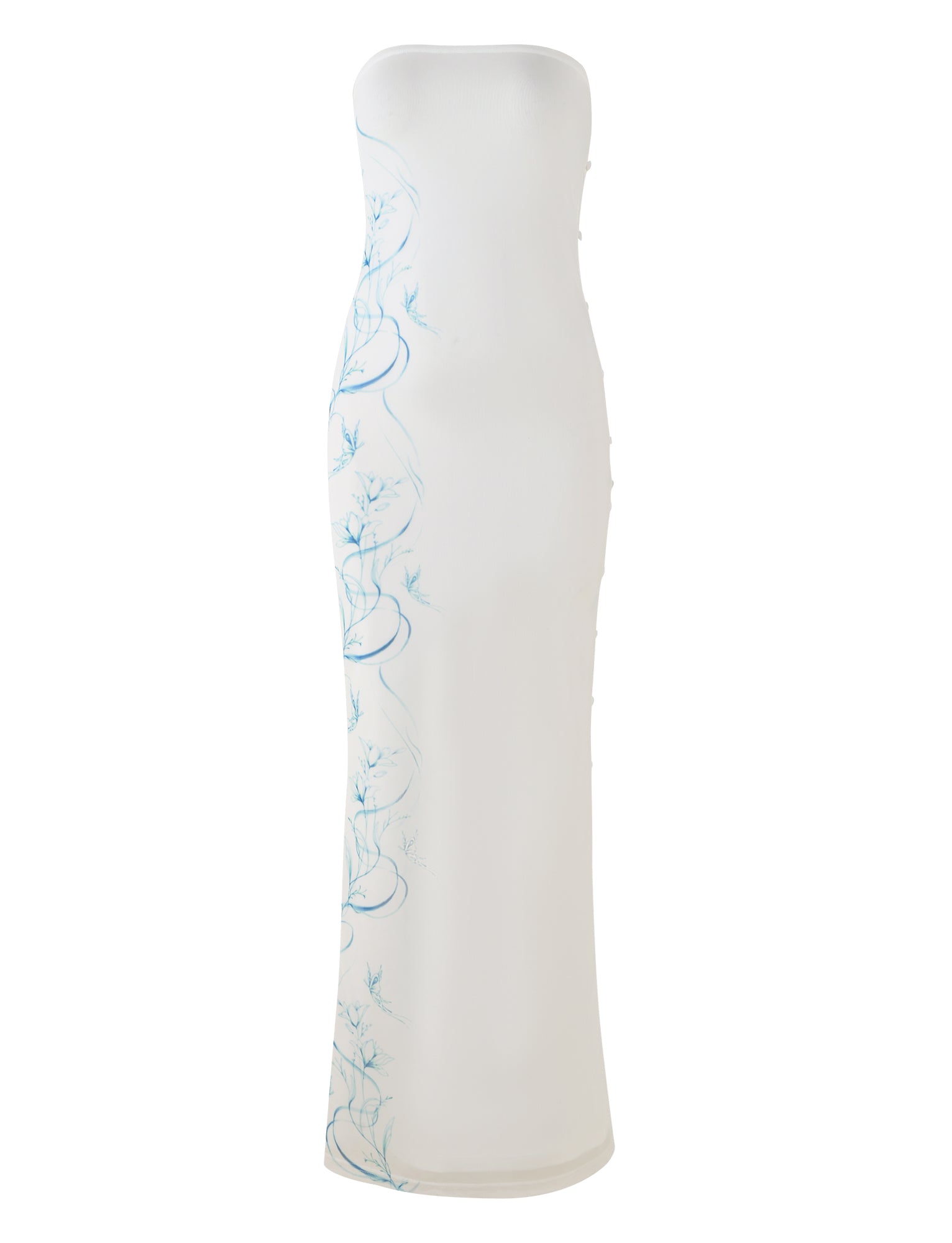 ROMINA MESH DRESS WHITE - Elegant Sheer Summer Dress for Women, Perfect for Beach Parties, Weddings & Date Nights