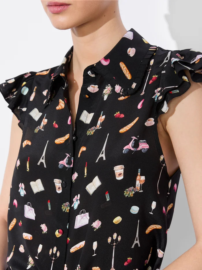 Alice & Olivia Martel Blouse - Women's Elegant Floral Print Silk Top for Work & Evening Wear | Perfect for Office, Date Night & Special Occasions