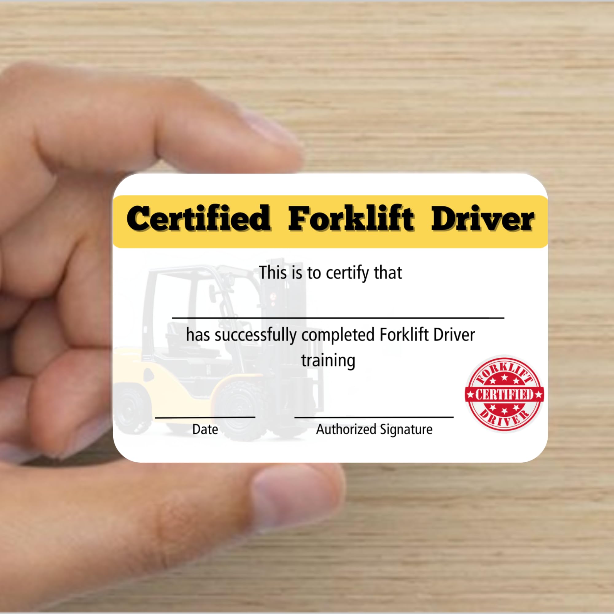 Certified Forklift Operator Wallet Cards - 5 Pack Bulk Lanyard ID Cards for Aerial Lift Operators | OSHA Compliant Safety Checklist Accessories 3.5