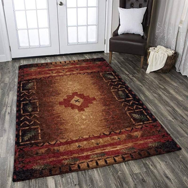 Southwest Area Rugs 5.2x9 ft - Native American Tribal Geometric Pattern Rug for Living Room, Modern Southwestern Home Decor | Perfect for Boho Chic, Farmhouse & Southwest Style Interiors