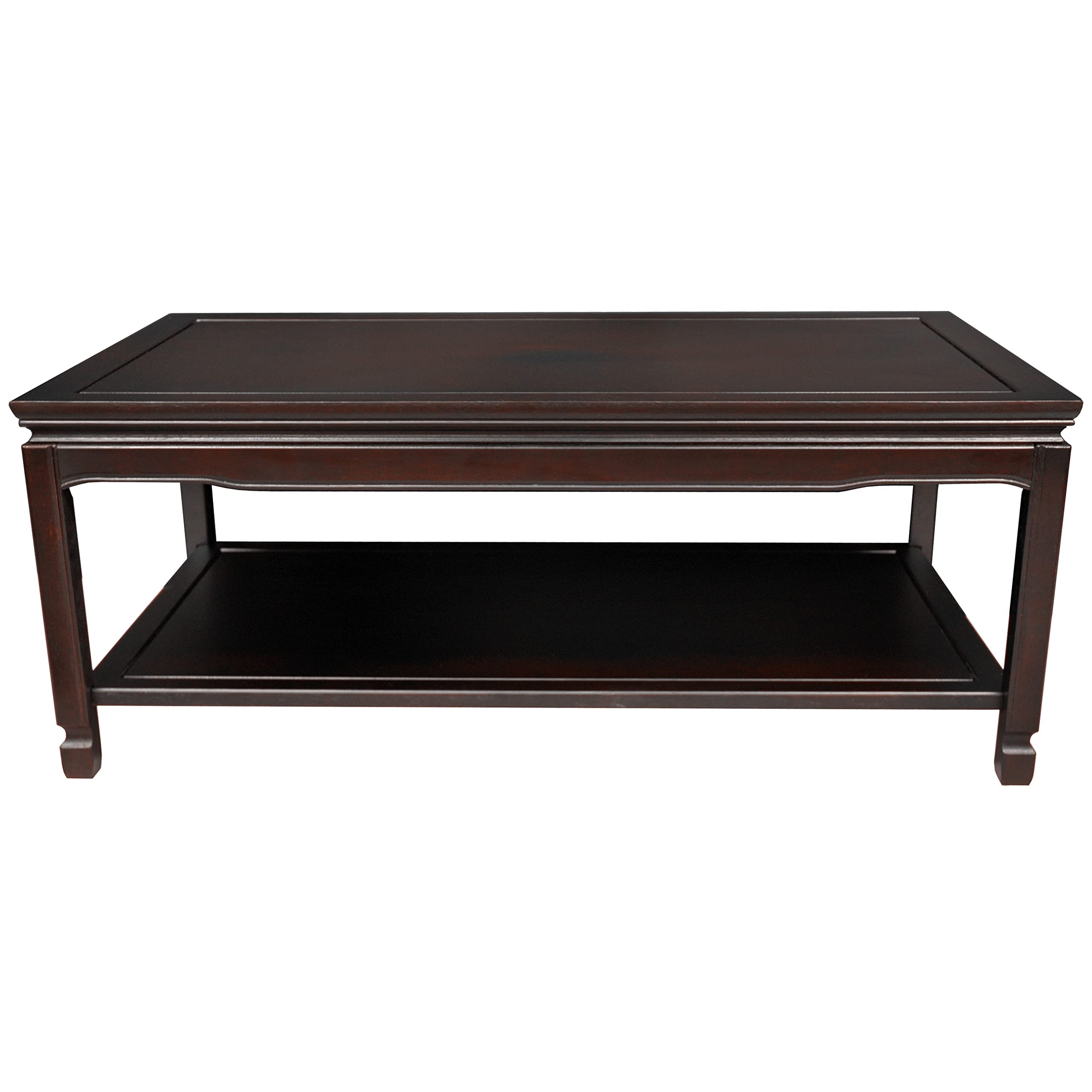 Handcrafted Red Lantern Rosewood Coffee Table - Traditional Chinese Qing Dynasty Style Living Room Centerpiece for Home Decor
