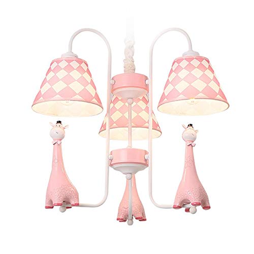 Creative Fabric Pendant Lights for Kids - Pink Children's Bedroom Chandelier, Nursery Ceiling Lamp for Boys & Girls - Perfect for Bedrooms, Playrooms, and Kids' Room Decor