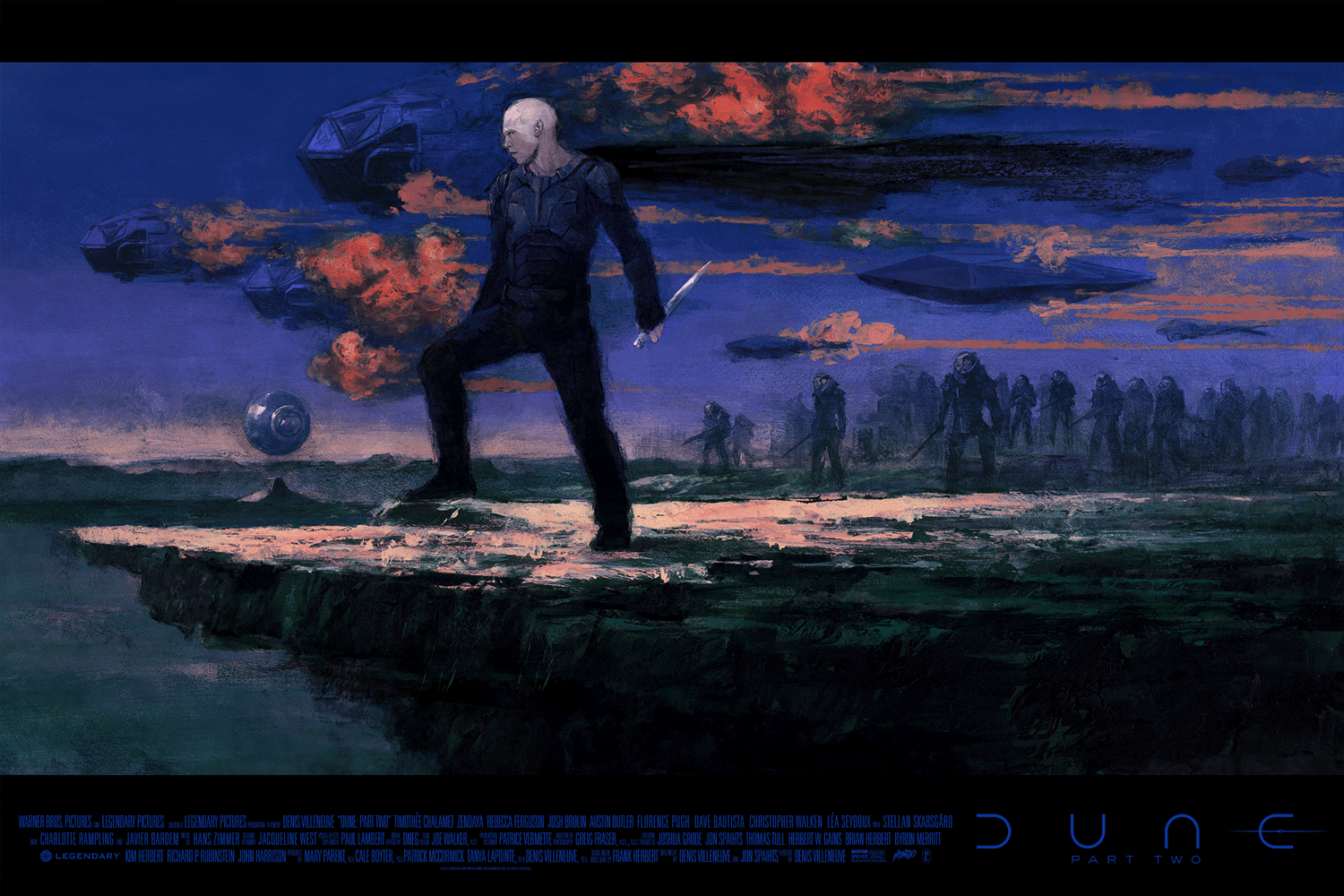 Dune Part Two Movie Poster - Official Version 2 Film Art Print - Perfect for Home Theater Decor, Gift for Sci-Fi Fans & Dune Collectors