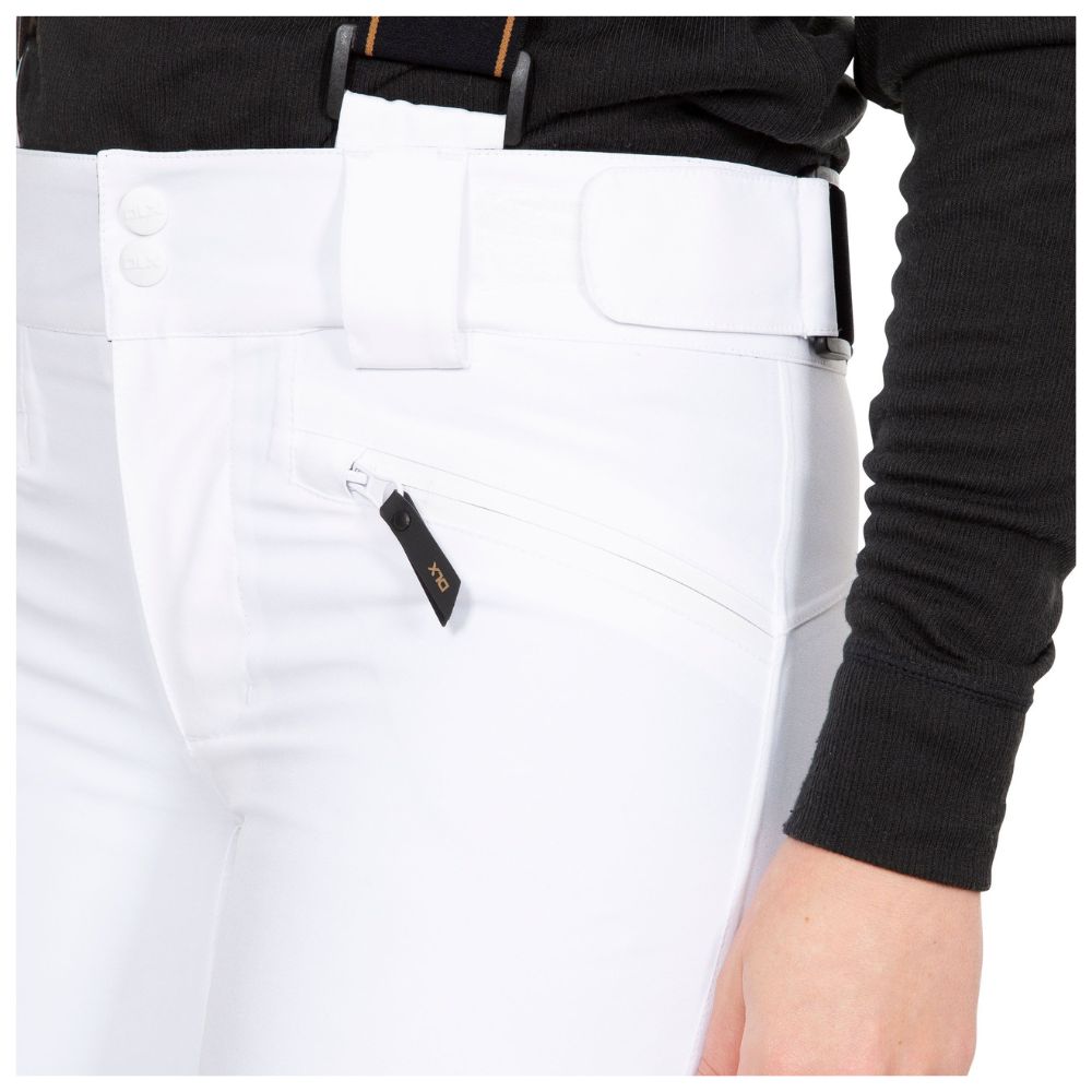 Trespass DLX Sylvia Women's Waterproof Ski Pants - White Size 16 | Winter Snow Sports, Skiing, Snowboarding & Cold Weather Activities