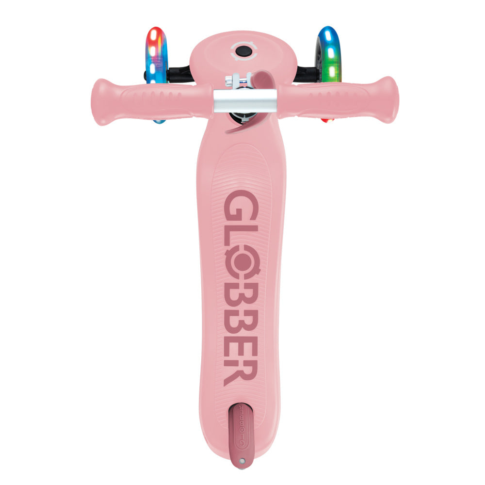 Globber Go Up Sporty Lights V2 Scooter for Kids - LED Light Up Wheels, Adjustable Handlebar, Foldable Design - Perfect for Outdoor Play, Commuting & Neighborhood Rides