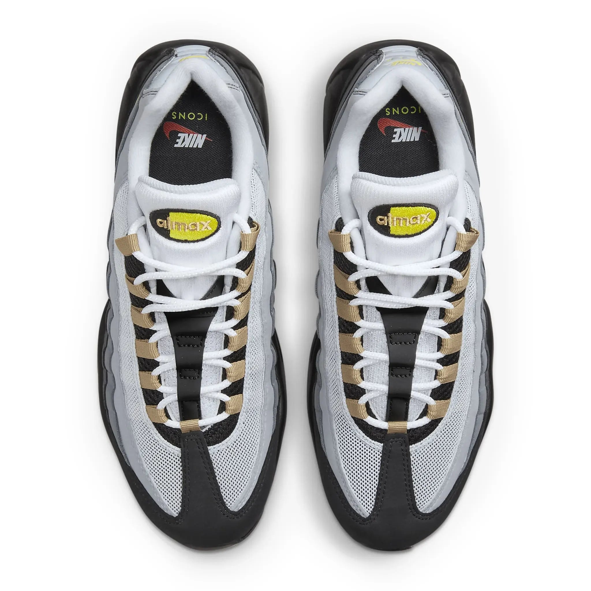 Nike Air Max 95 Icons Yellow Strike Running Shoes for Men - Lightweight Cushioned Sneakers for Jogging, Gym Workouts & Casual Wear