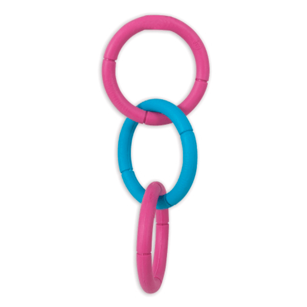 JW Pet Invincible Chew-Proof Rubber Dog Toy - Durable Interactive Chew Chain for Aggressive Chewers, Puppy Teething & Training - Perfect for Outdoor Play, Backyard Fetch & Indoor Boredom Buster