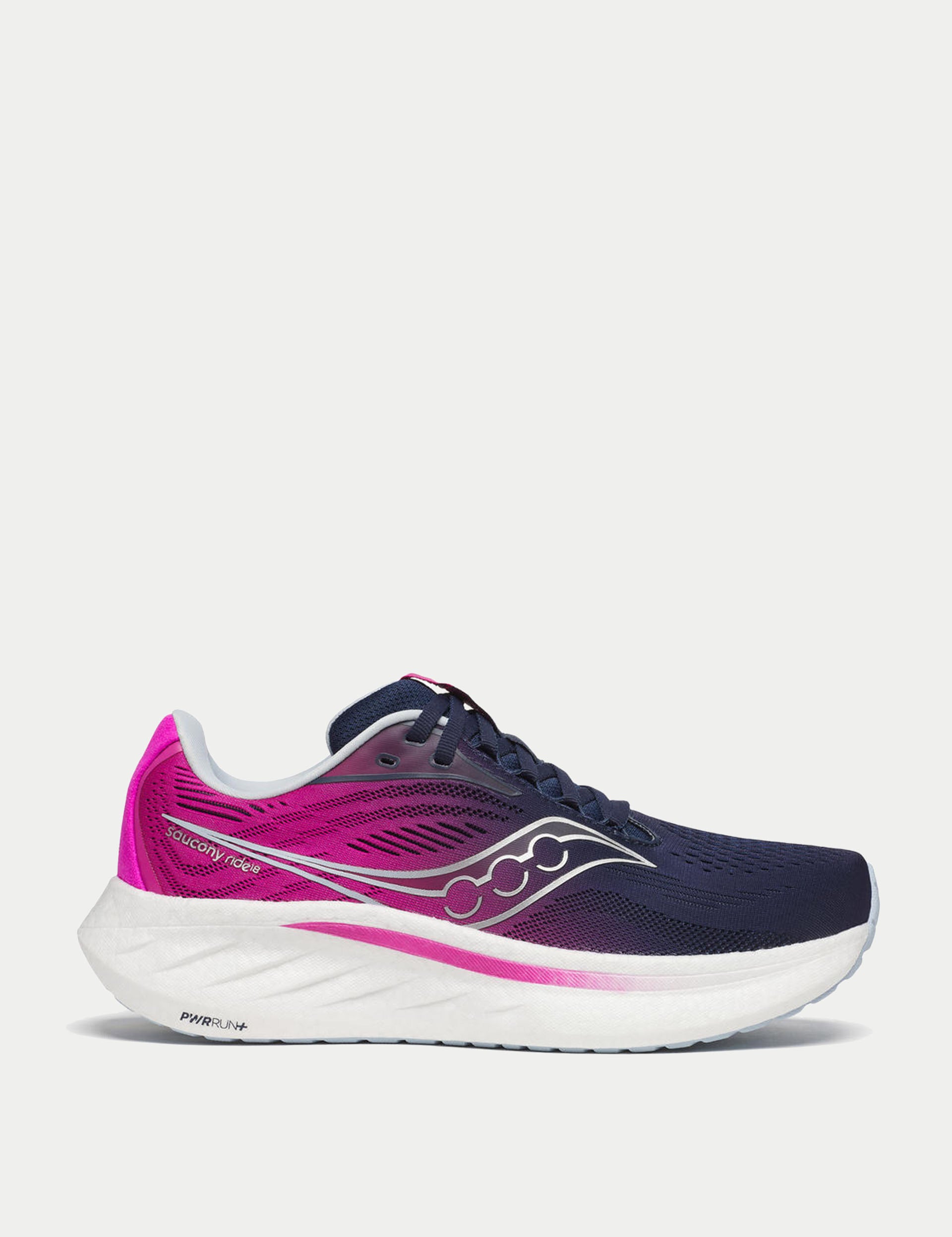 Ride 18 Navy/Fuchsia Running Shoes - Lightweight & Cushioned for Women - Perfect for Jogging, Gym Workouts & Daily Wear