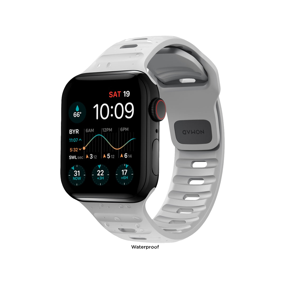 Nomad Sport Band for Apple Watch 45mm / 49mm - Lunar Gray | Durable & Comfortable Fitness & Everyday Wear Accessory