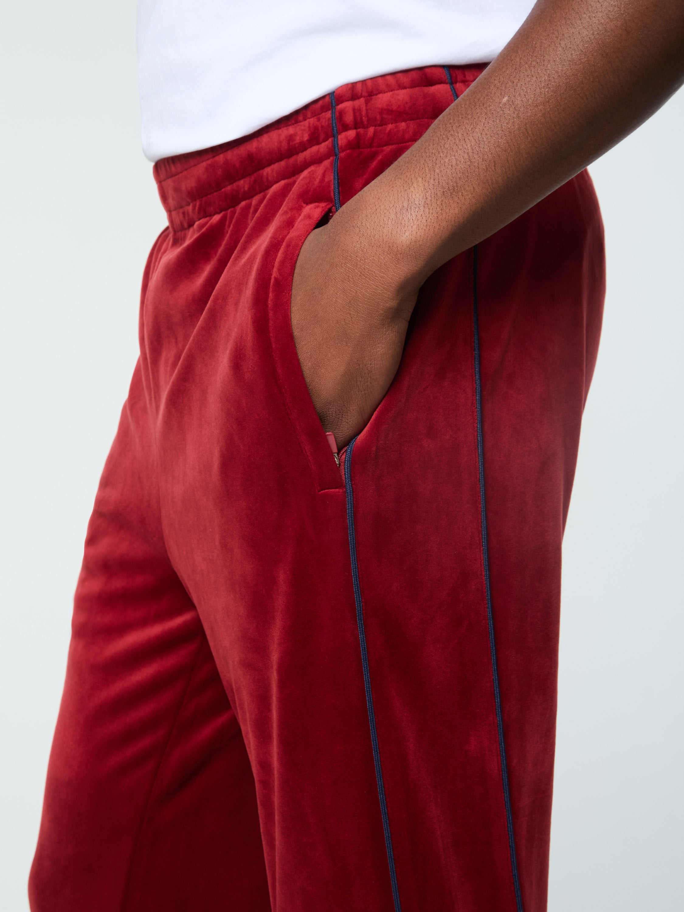 Lioni Velour Track Pants for Women - Soft & Comfortable Joggers in Sun Dried Tomato Color - Perfect for Lounge, Yoga & Casual Wear