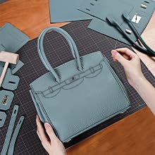 POPSEWING DIY Leather Bag Making Kit - Premium Handcrafted Designer Handbag Kit for Women & Girls - Adult & Teen DIY Craft Project - Personalized Gift Idea (Black) | Perfect for Fashion Accessories, Home Sewing Projects & Creative Gifts