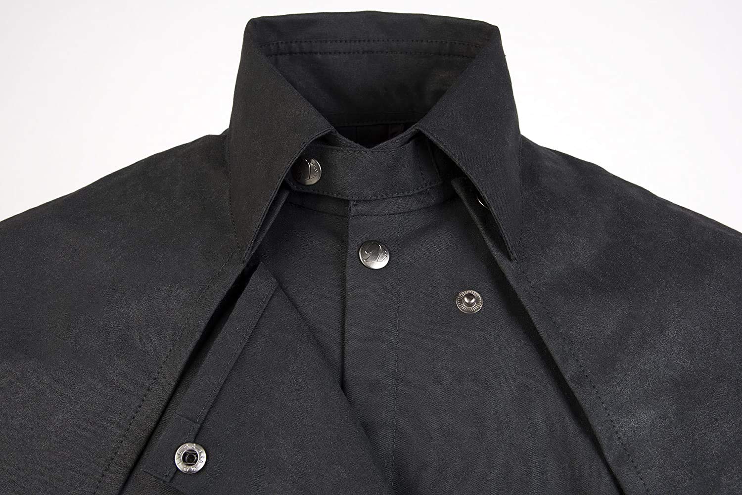 Men's Waterproof Oilskin Duster Coat - Australian Drover Style Oil Cloth Jacket 23101 for Outdoor Ranch Work, Hiking & Rain Protection